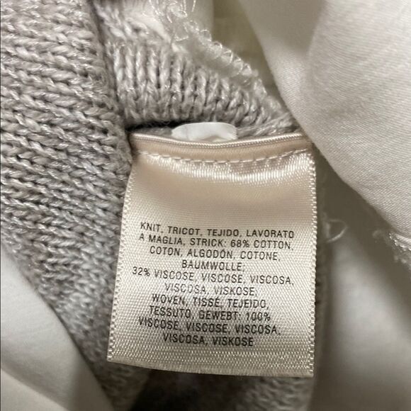 Moth Anthropologie Gray Knit‎ & White Blouse Layered Two in One Top | XS - Picture 11 of 12